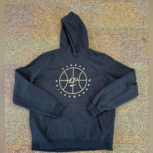 Nike Purdue university hoodie mens medium black pullover jumper center swoosh